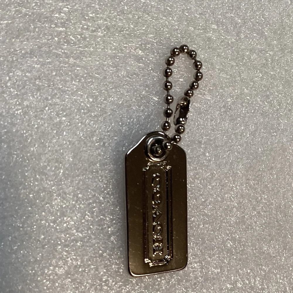 Coach Metal Bag Tag/Hang Tag 1.25”x 0.5”